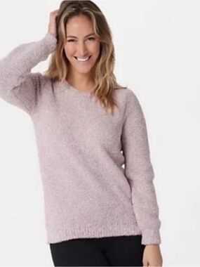 Barefoot Dreams CozyChic Seaside Crewneck Pullover Sweater Size Medium